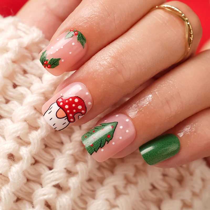 Festliches Feiertags-Themen Druck-Nagelkunst-Set