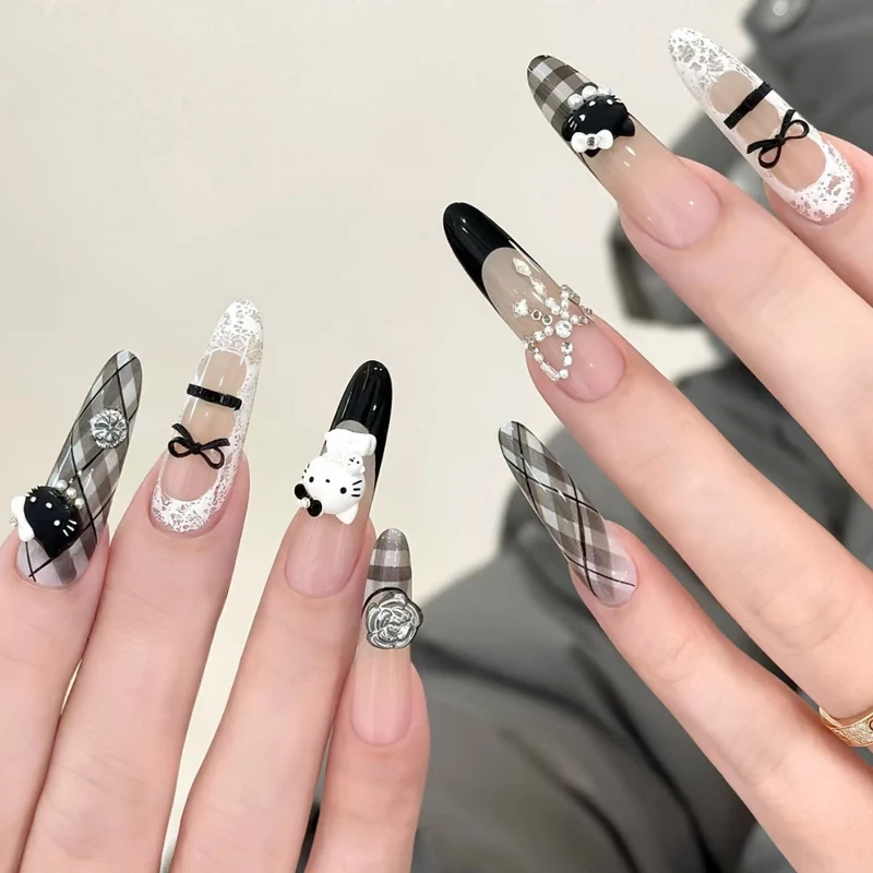 Press-On Leopardenmuster Nagelspitzen