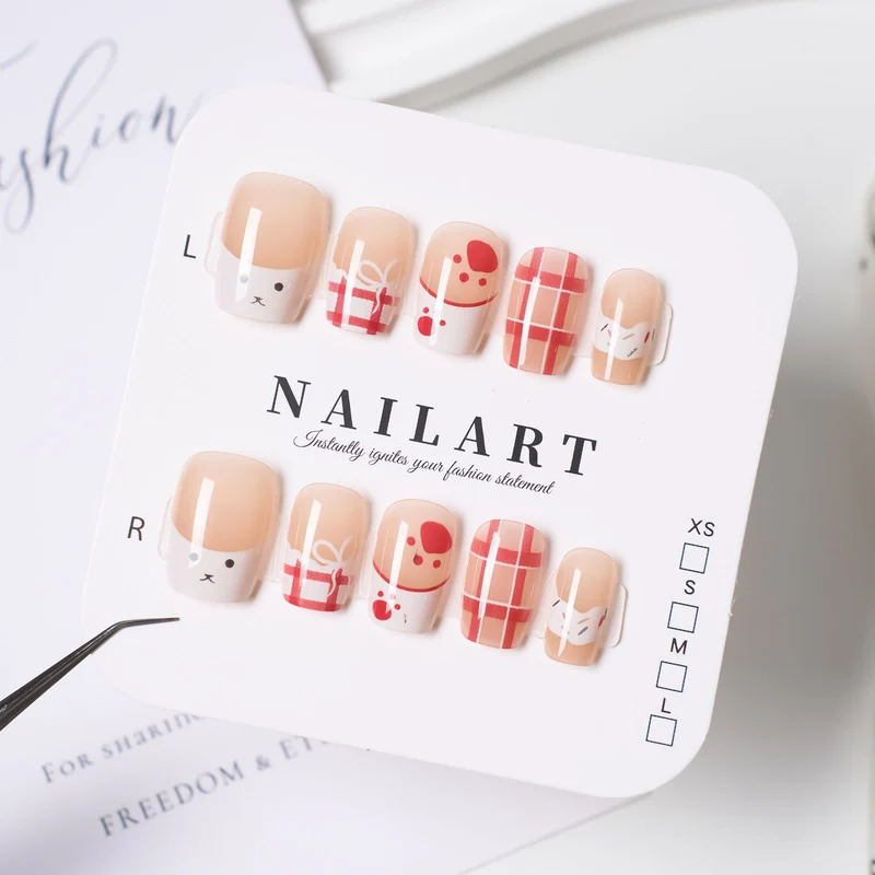 Press-On Leopardenmuster Nagelspitzen