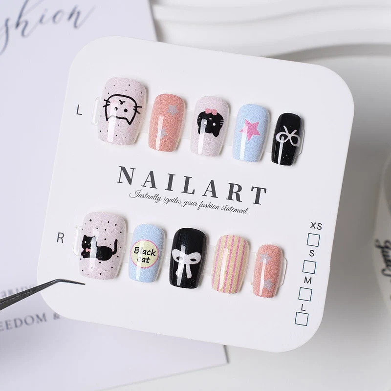 Press-On Leopardenmuster Nagelspitzen