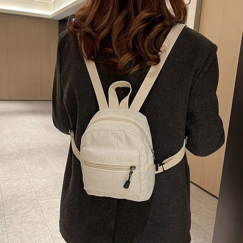 Kompakter Cord-Ripp- Mini-Rucksack Karnz