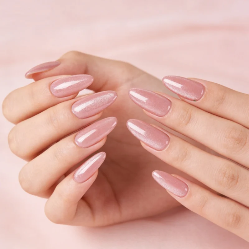 Elegante Glitzernde Mandelförmige Nagelverbesserungen