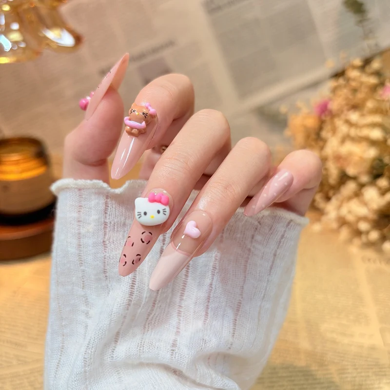 Premium Glänzende Quadratische Press-On-Nagelerweiterungen