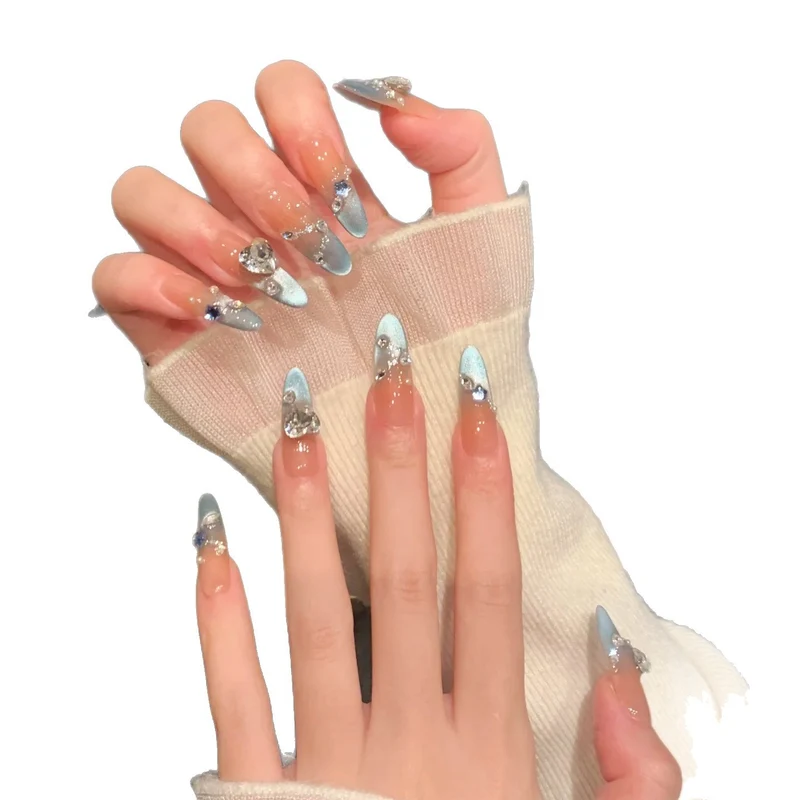 Premium Glänzende Quadratische Press-On-Nagelerweiterungen