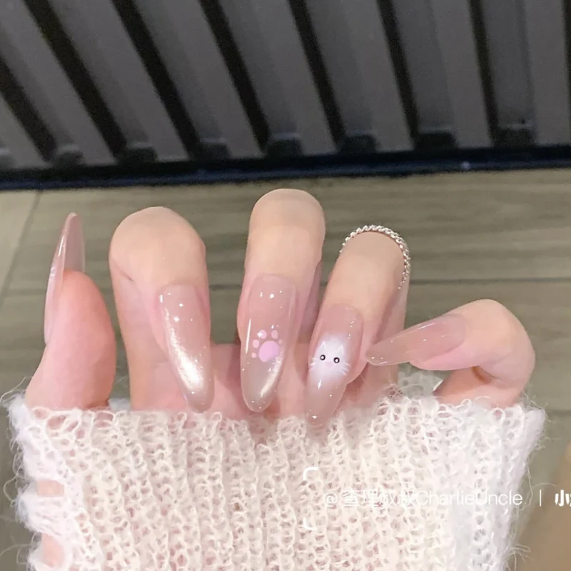 Premium Glänzende Quadratische Press-On-Nagelerweiterungen