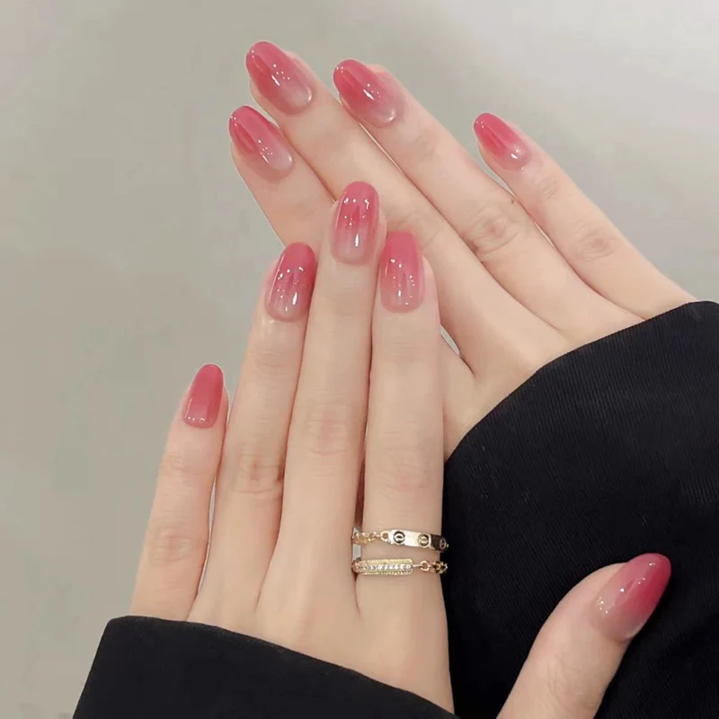 Premium Glänzende Quadratische Press-On Nagelverstärkungen