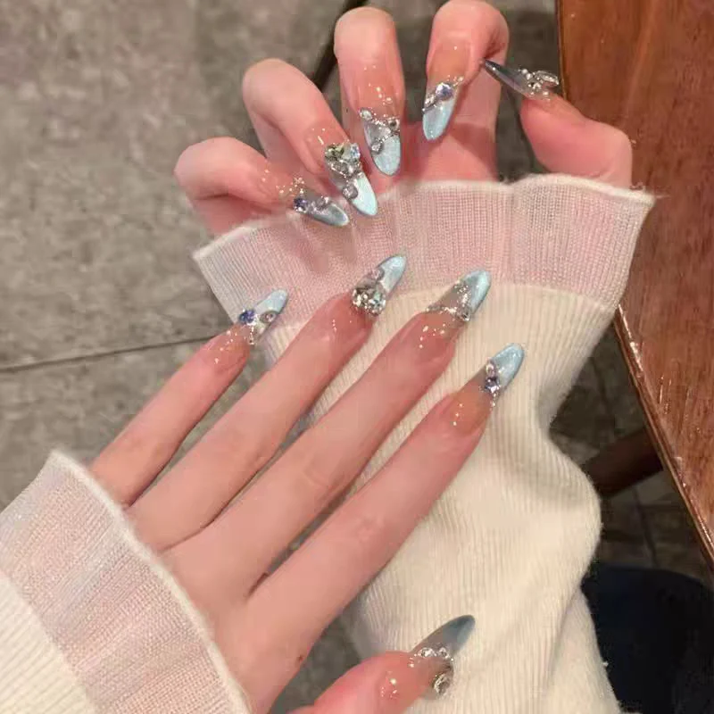 Premium Glänzende Quadratische Press-On Nagelverstärkungen