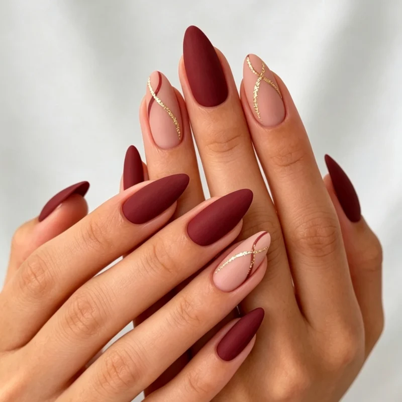 Elegante Stiletto Press-On Nagel Kunst