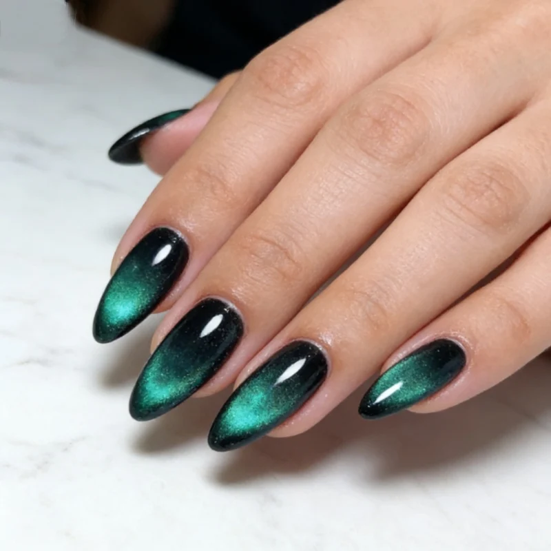 Premium Glänzende Mandelförmige Nagelverbesserungen