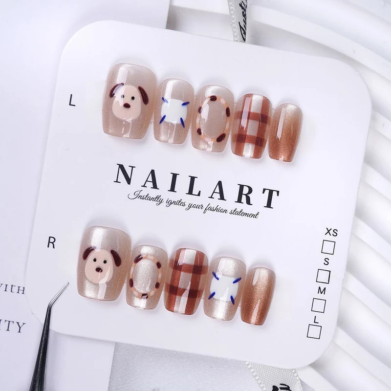 Dekorative Press-On Nagelset