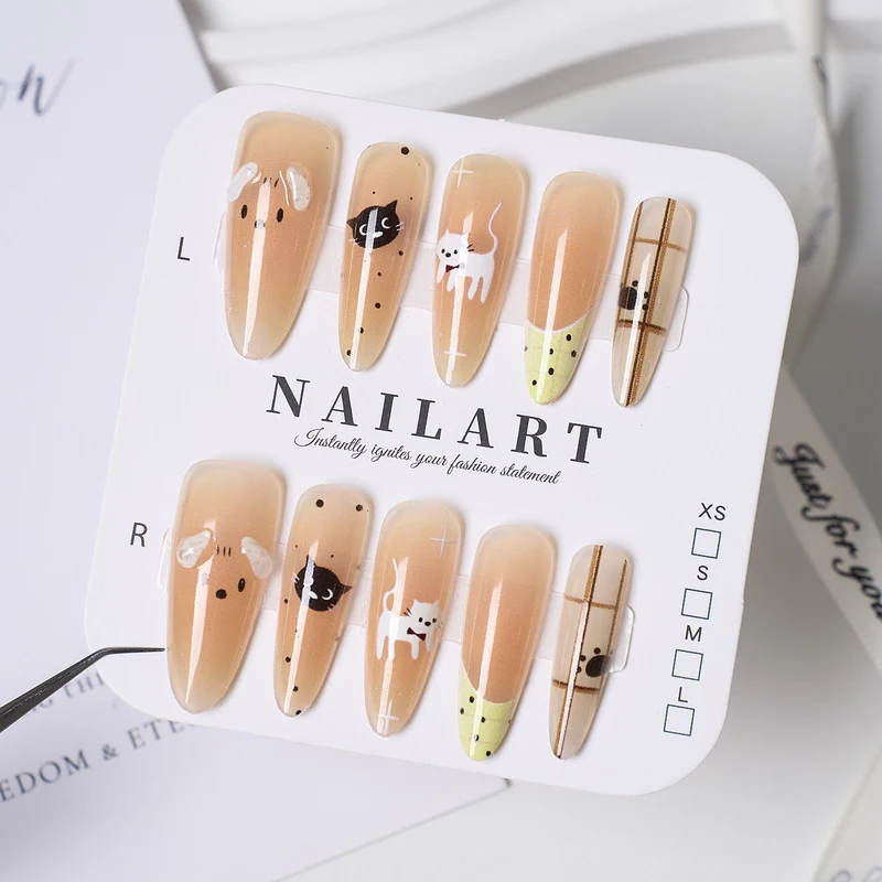 Dekorative Press-On Nagelset