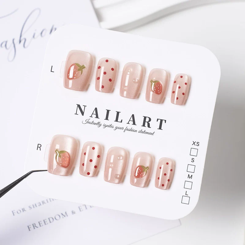 Dekorative Press-On Nagelset
