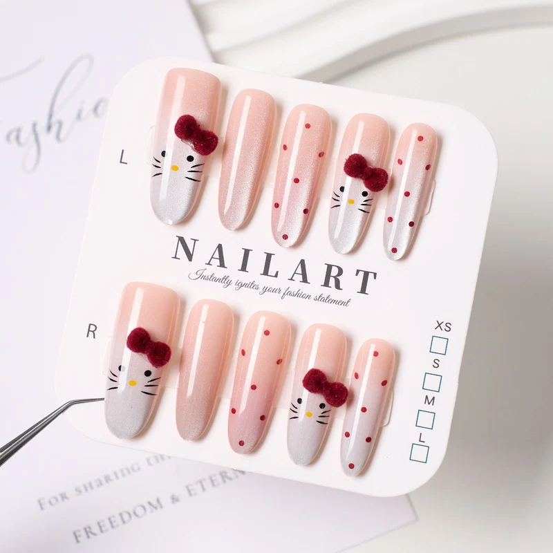 Dekorative Press-On Nagelset