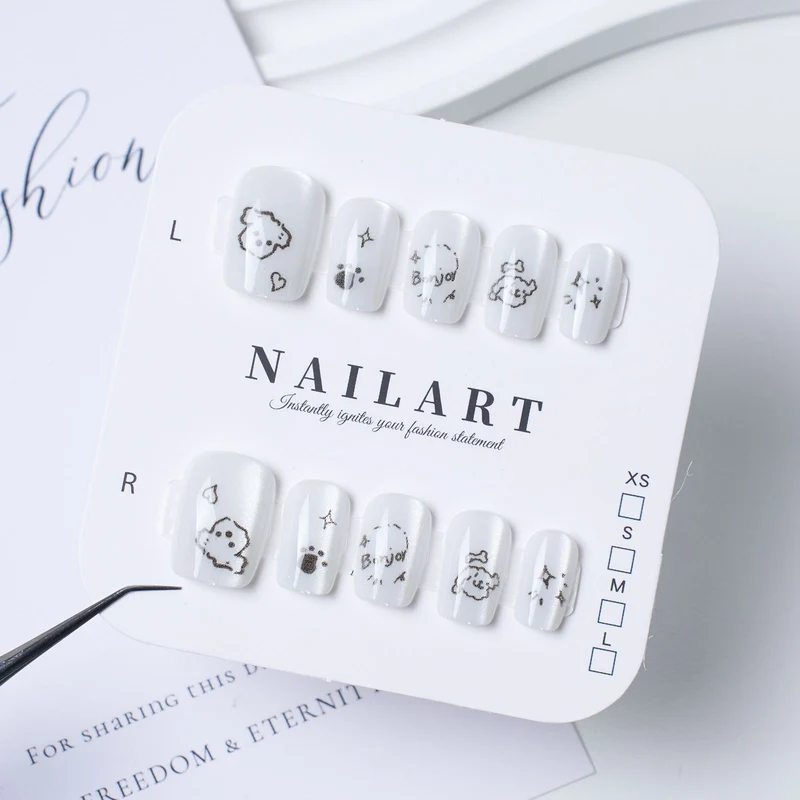 Dekorative Press-On Nagelset