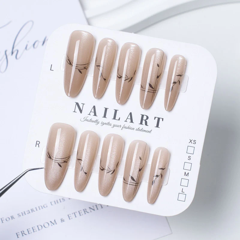 Dekorative Press-On Nagelset