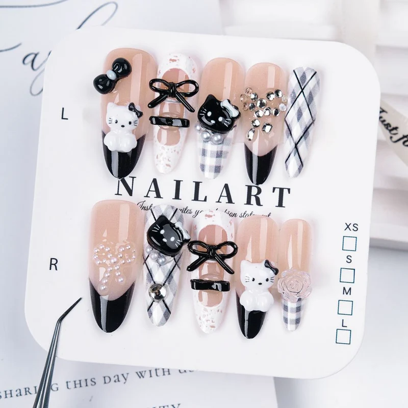 Dekorative Press-On Nagelset