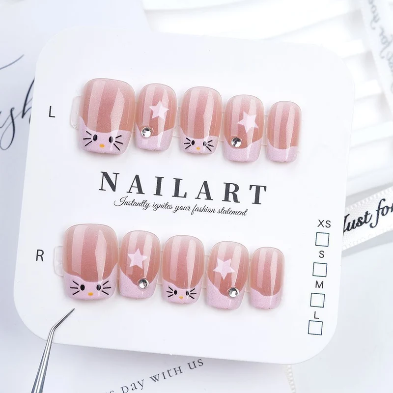 Dekorative Press-On Nagelset