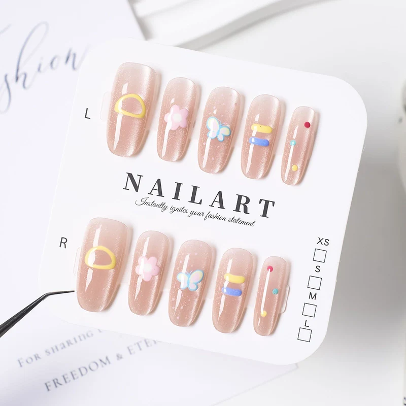 Dekorative Press-On Nagelset