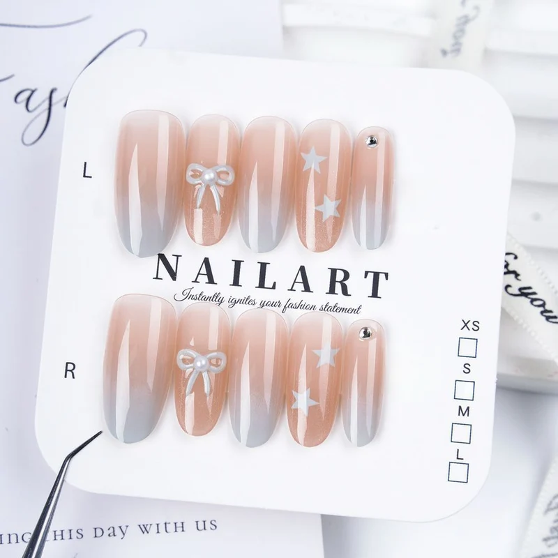 Dekorative Press-On Nagelset
