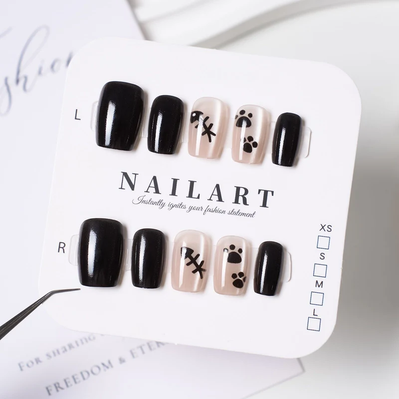 Dekorative Press-On Nagelset