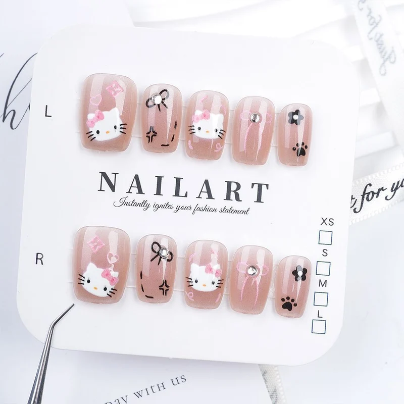 Dekorative Press-On Nagelset