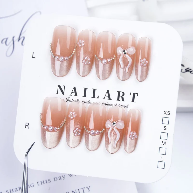 Dekorative Press-On Nagelset