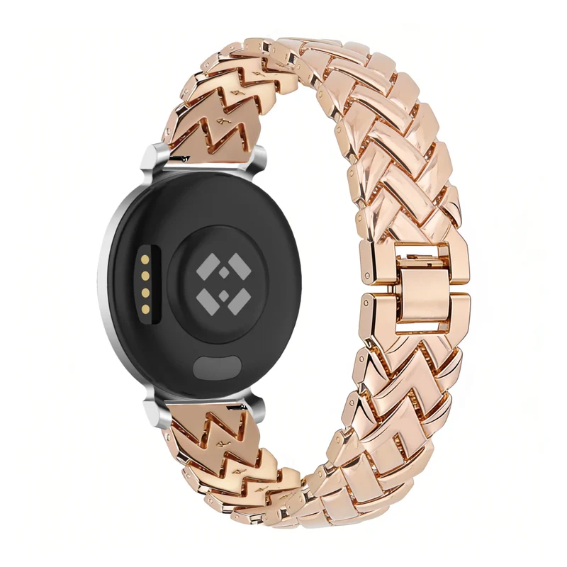 Bandz Pebble Round 2 - 14mm Metallarmband 'V-Type' (Roségold)