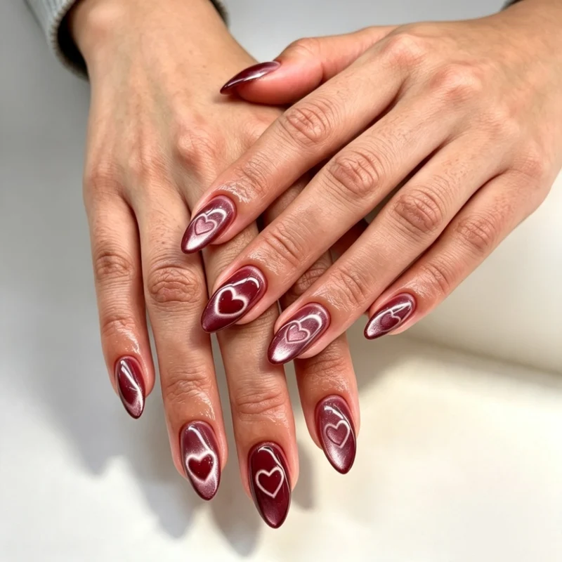 Herz Design Gel Nagelverlängerungen