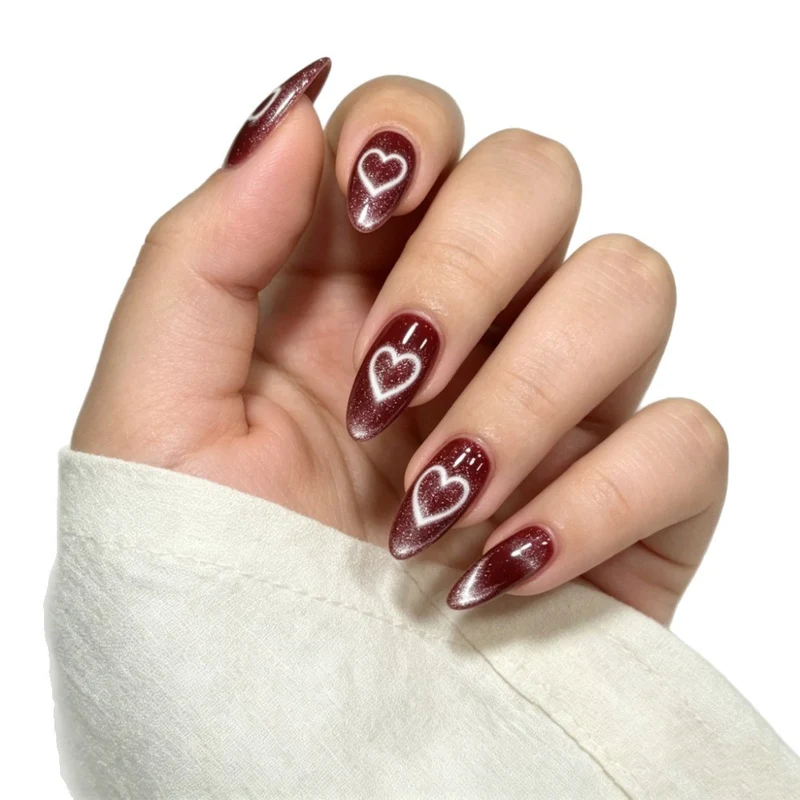 Herz Design Gel Nagelverlängerungen