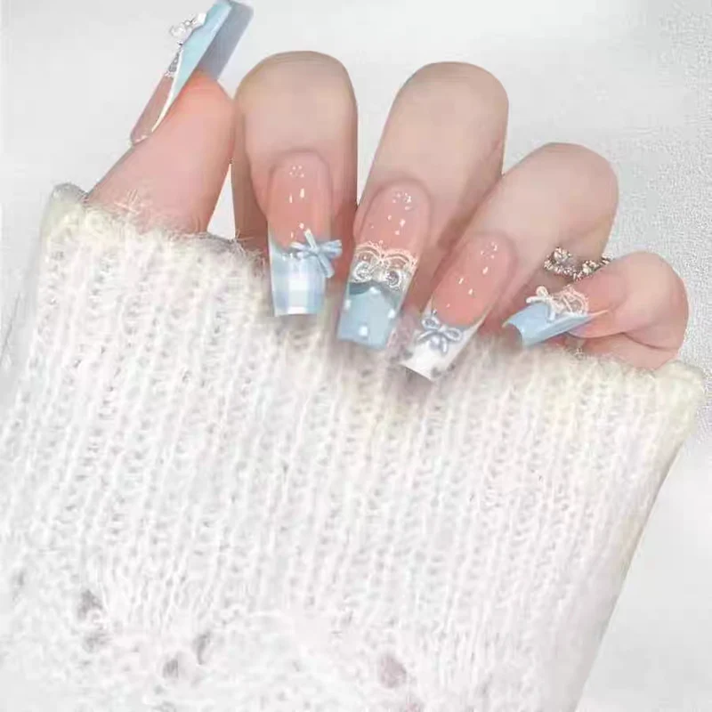 Dekorative 3D Glitzer Stiletto Nagelverstärkungen