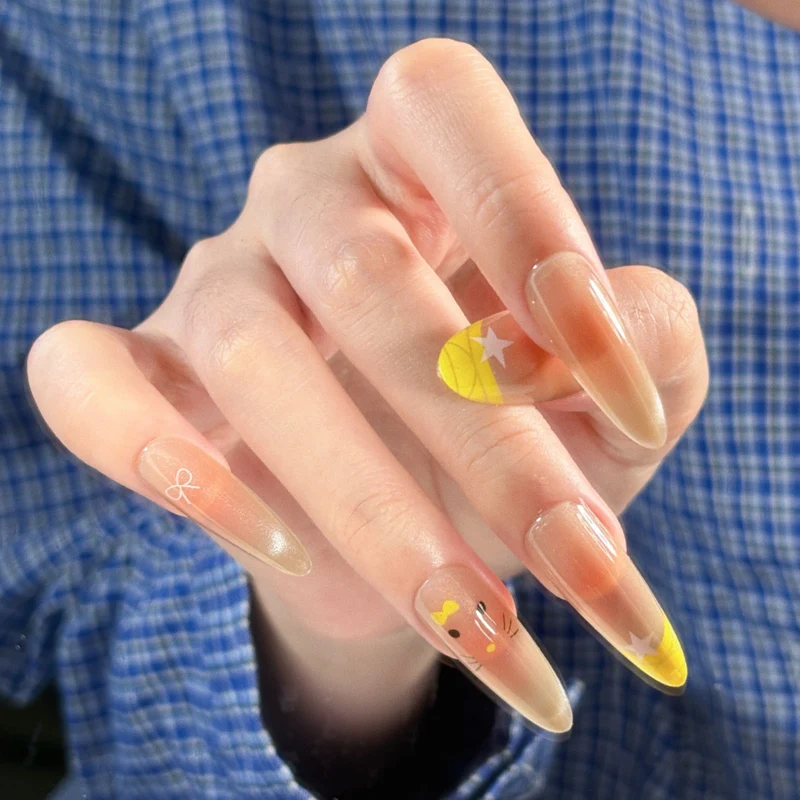 Dekorativer Luxus Press-On Nagelkunst Set