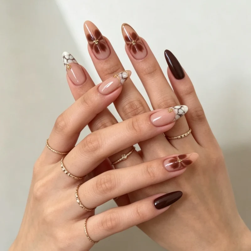 Elegante Künstlerische Nagelerweiterungen