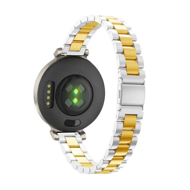 Bandz Pebble Round 2 - 14mm Stahlarmband 'Classic' (Silber/Gold)