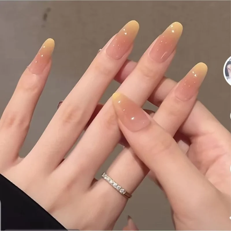 Glänzendes Ombre Quadrat Press-On Nagelset