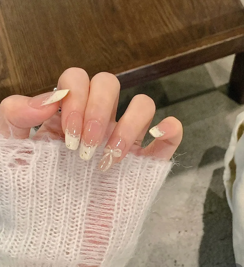 Glänzendes Ombre Quadrat Press-On Nagelset