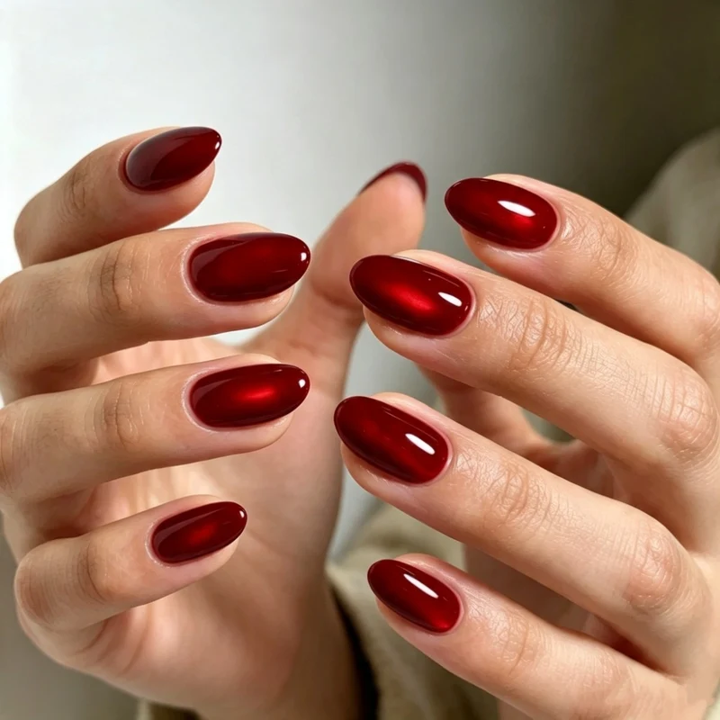 Glänzende Ombre Nagelkunst Verlängerungen