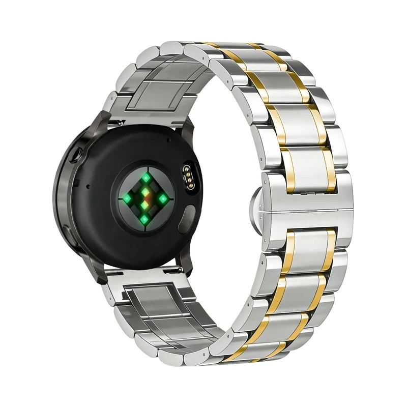Bandz Garmin Venu SQ Stahl Gliederarmband 'Deluxe' (Silber/Gold)