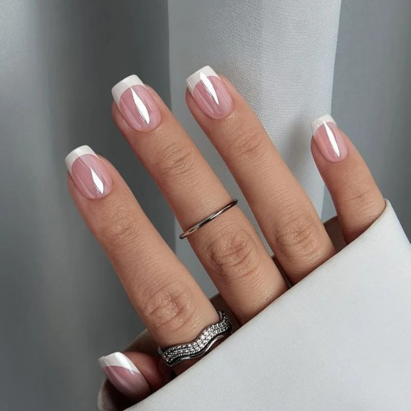 Klassische Französische Tipp Nagelkunst