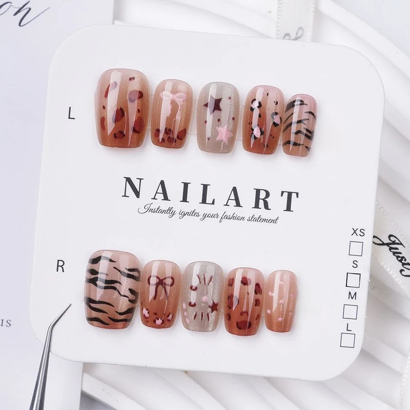 Schmetterling-inspirierte Stiletto Press-On Nägel