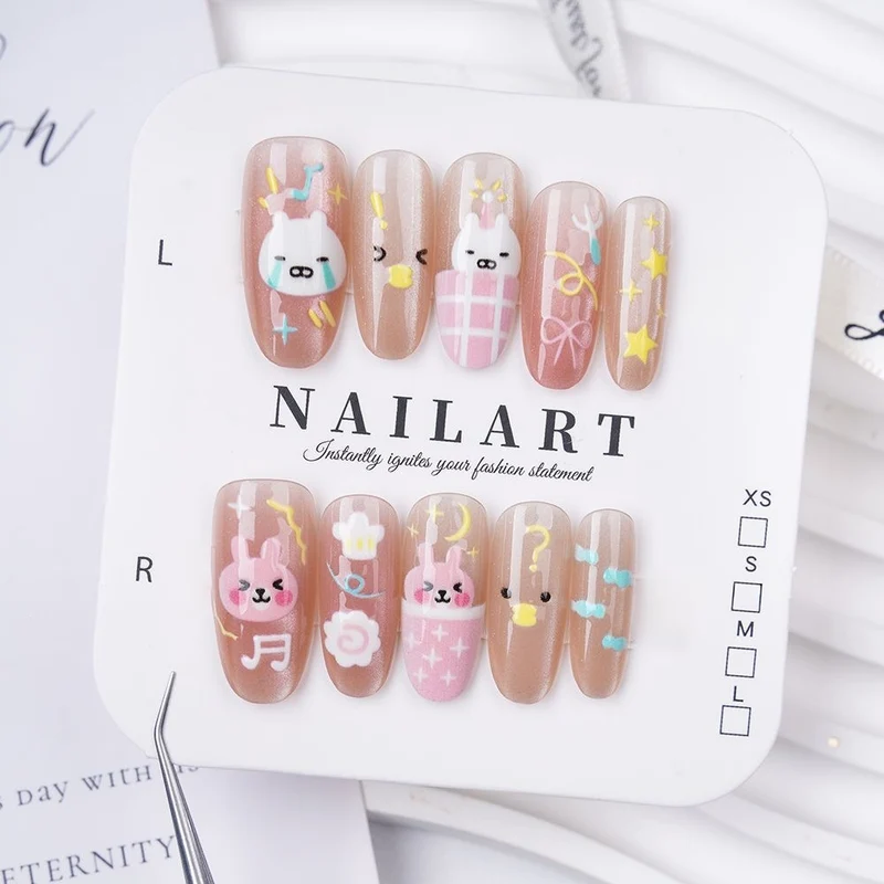 Schmetterling-inspirierte Stiletto Press-On Nägel