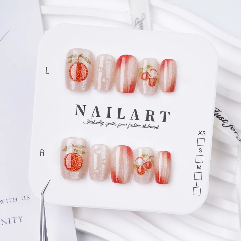 Schmetterling-inspirierte Stiletto Press-On Nägel