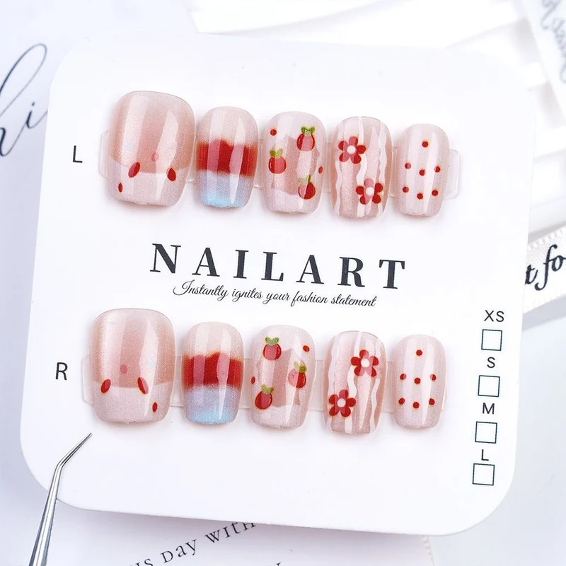 Schmetterling-inspirierte Stiletto Press-On Nägel