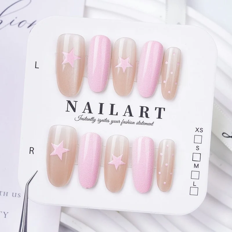 Schmetterling-inspirierte Stiletto Press-On Nägel