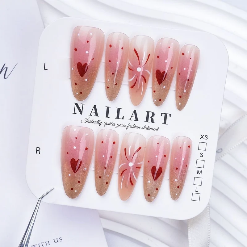 Schmetterling-inspirierte Stiletto Press-On Nägel