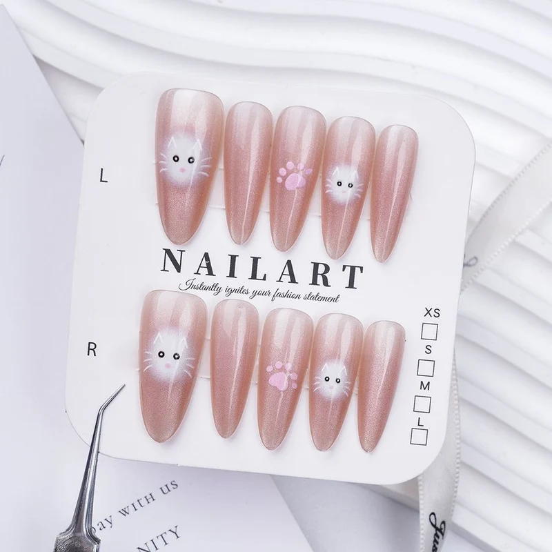 Schmetterling-inspirierte Stiletto Press-On Nägel