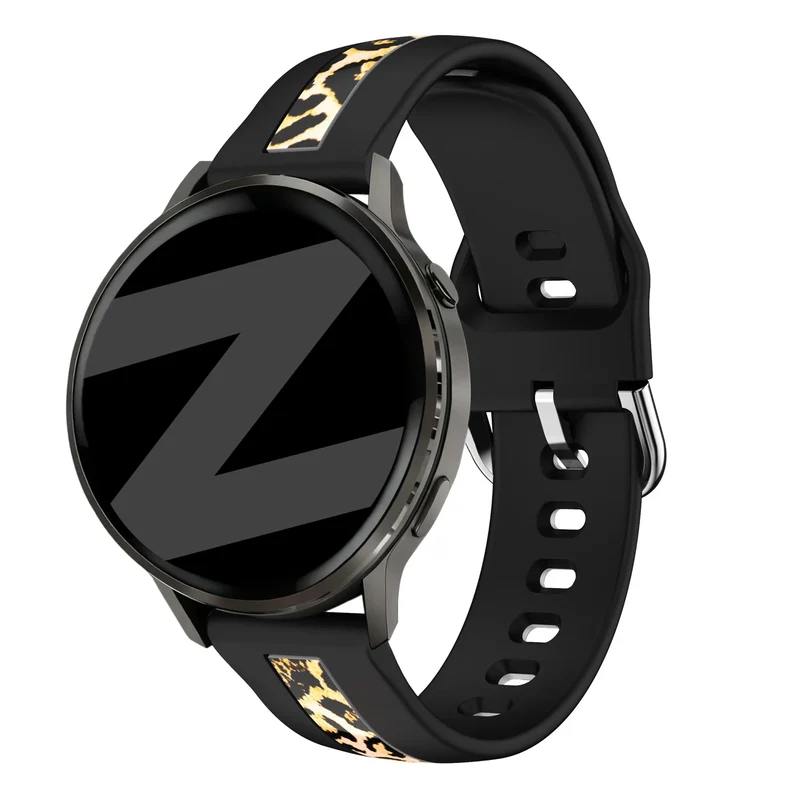 Bandz Garmin Forerunner 165 Dual Leopard Armband (Schwarz)