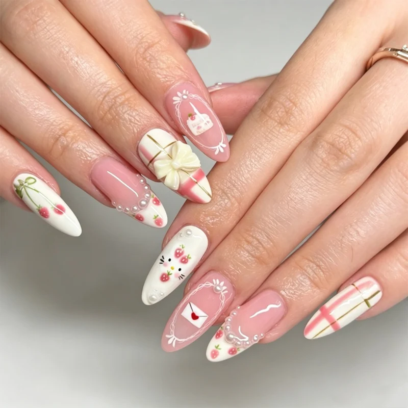 Dekoratives Stiletto-Nagelset