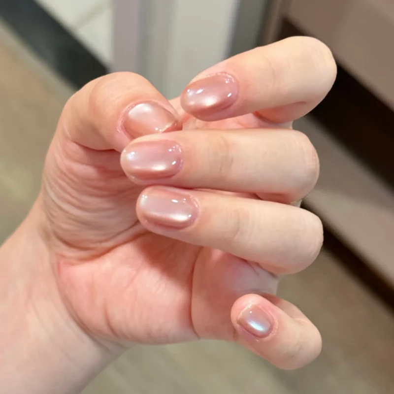 Glänzende natürliche Gel-Nagelverlängerungen