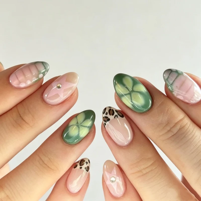 Künstlerische Press-On-Nagelerweiterungen