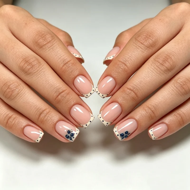 Dekorative Französische Spitzen-Nagelverstärkungen